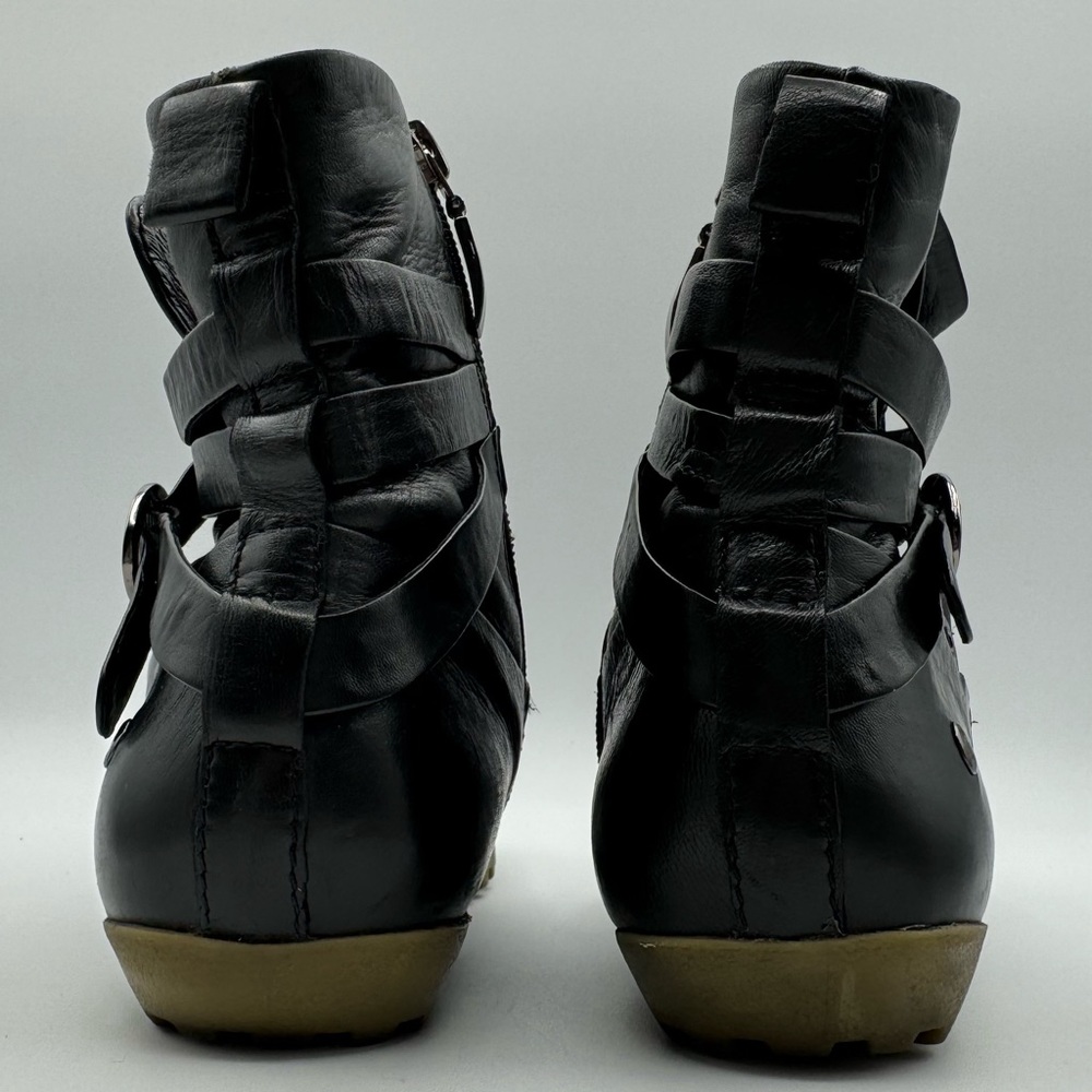 EUC Romika Fiona Leather Boots Black Zipper Ankle Booties EUR 38 US 8 Winter - Picture 6 of 14